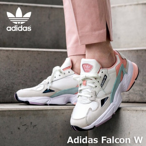 adidas Shoes - Adidas Falcon Women’s White Pink Mint Shoes NIB